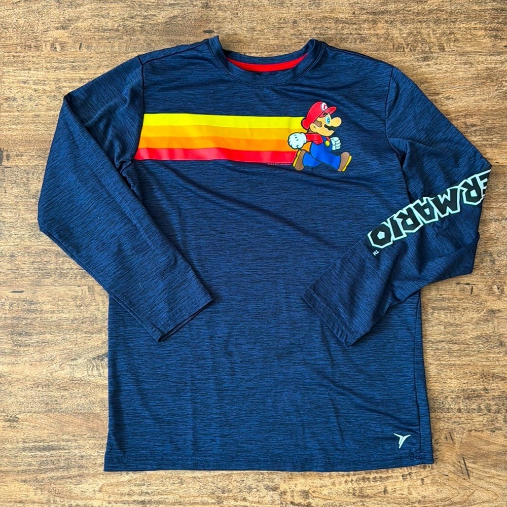 Super Mario long sleeve top boys youth xl